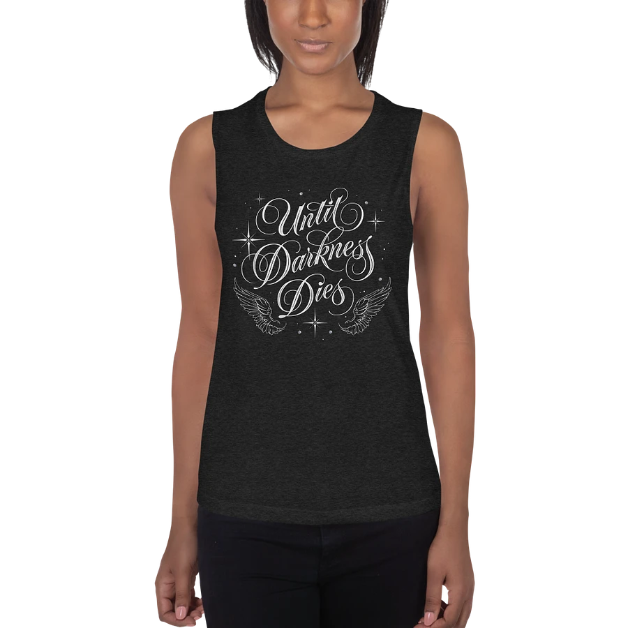 Until Darkness Dies (wings design) Bella+Canvas Women's Flowy Muscle Tank product image (3)