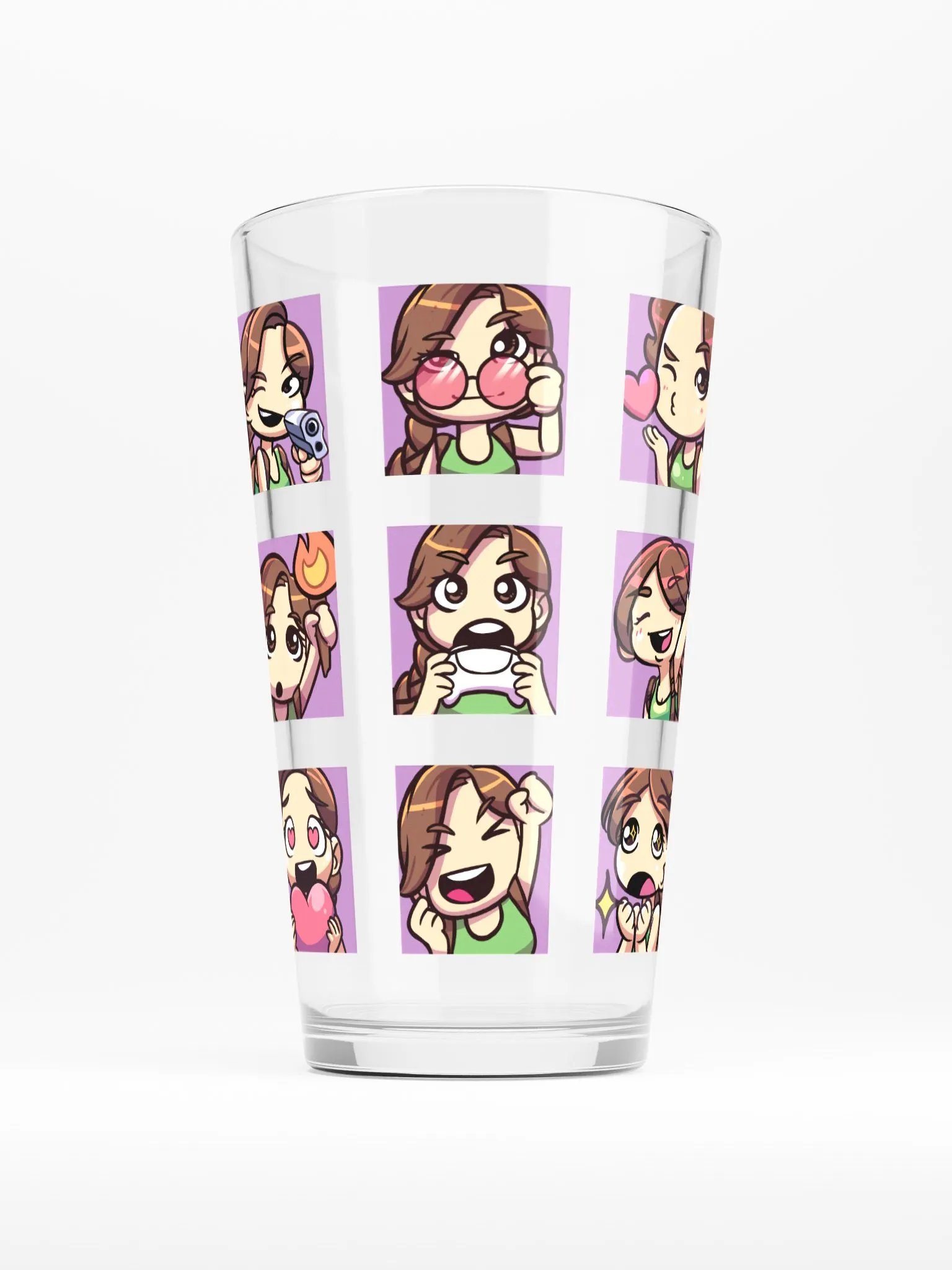 CroftCosplays Emote Drinking Glass product image (1)
