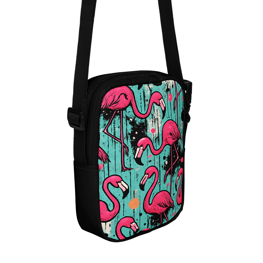 Flamingos Paint Neon Graffiti Pop Art - Utility Croosbody Bag product image (3)