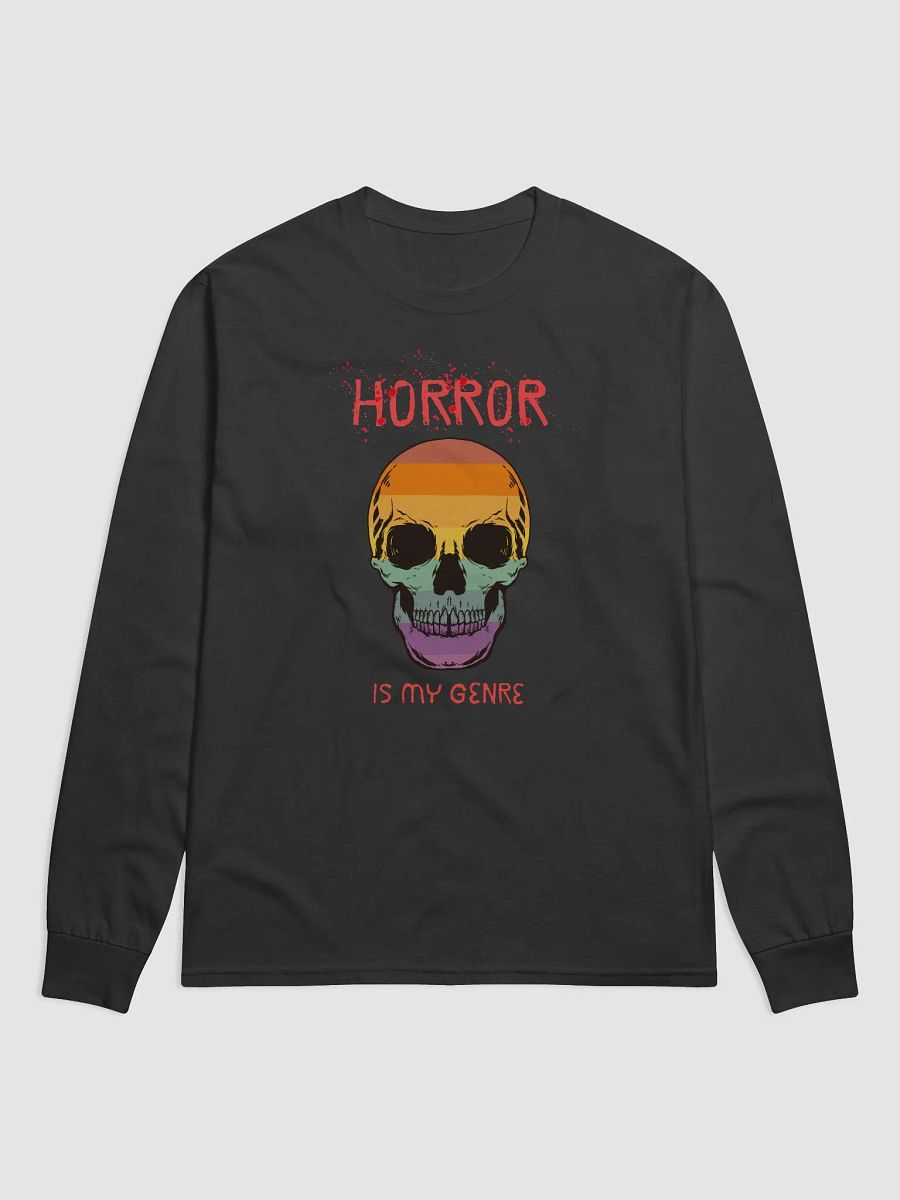 Horror is my Genre Long Sleeve Black Shirt product image (1)