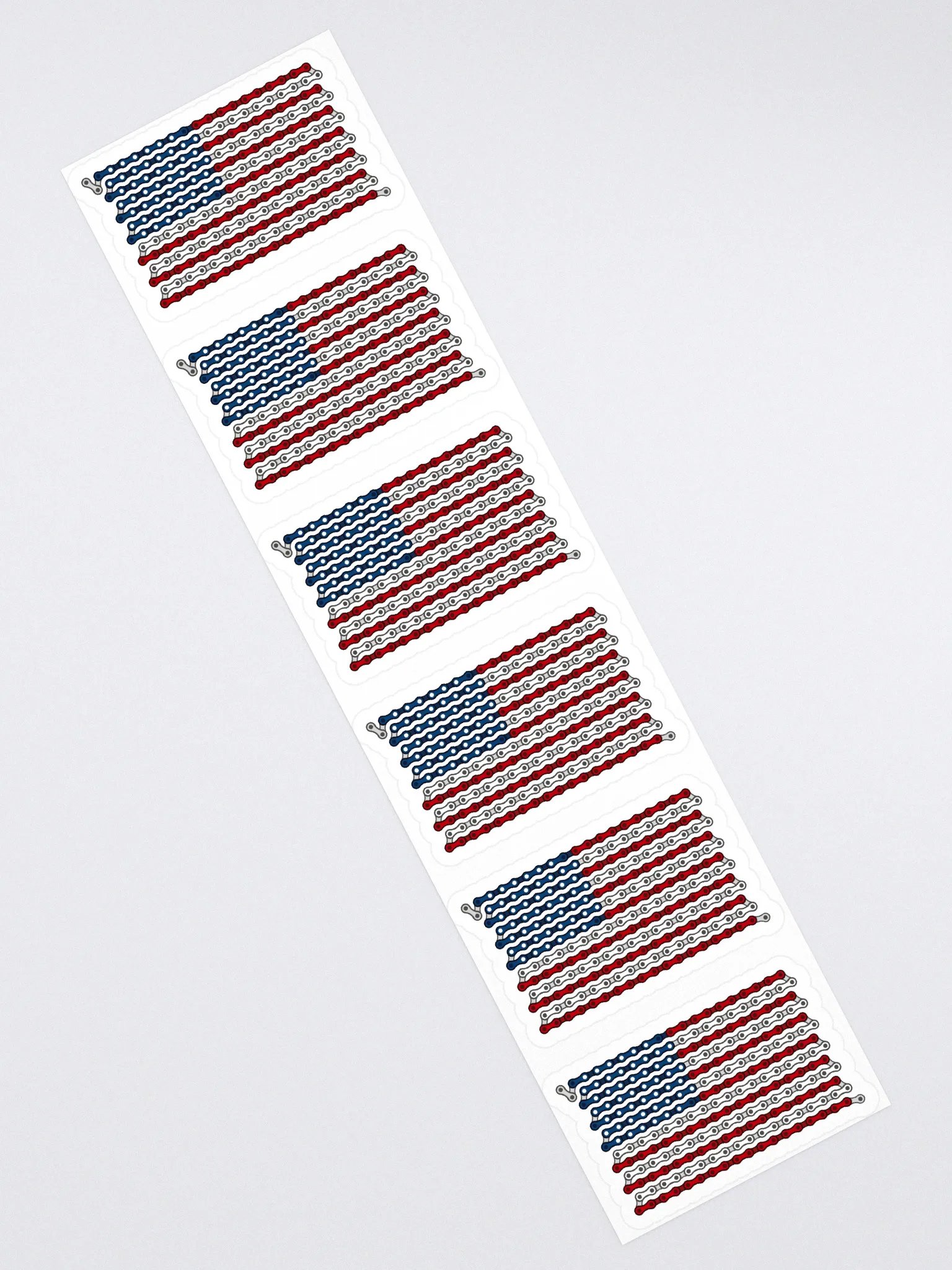 USA 50 States Bike Chain Flag Sticker 6 Pack product image (2)
