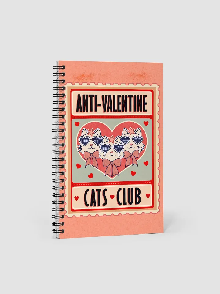 Galentine Cats Club - spiral notebook product image (1)