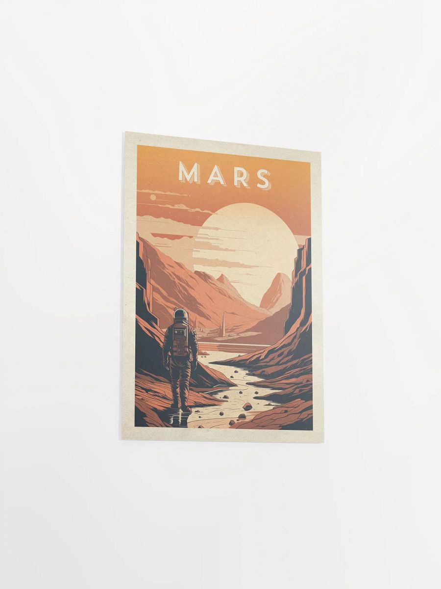 Mars, colony, astronaut — Vintage space poster product image (8)