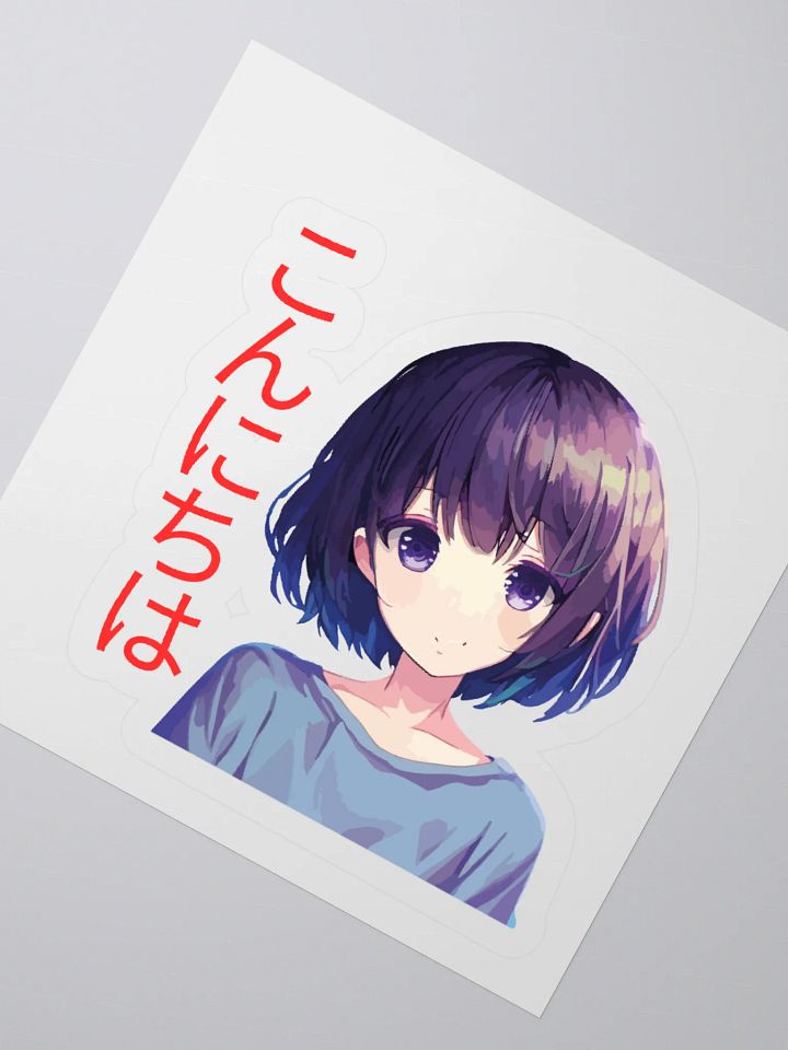 Konnichiwa Anime Style Kiss Cut Stickers product image (6)