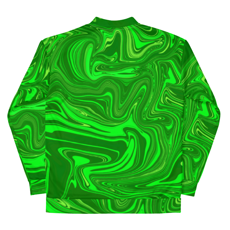 Unisex Bomber Jacket - Different Shades of Green Digital Fluid Art product image (7)