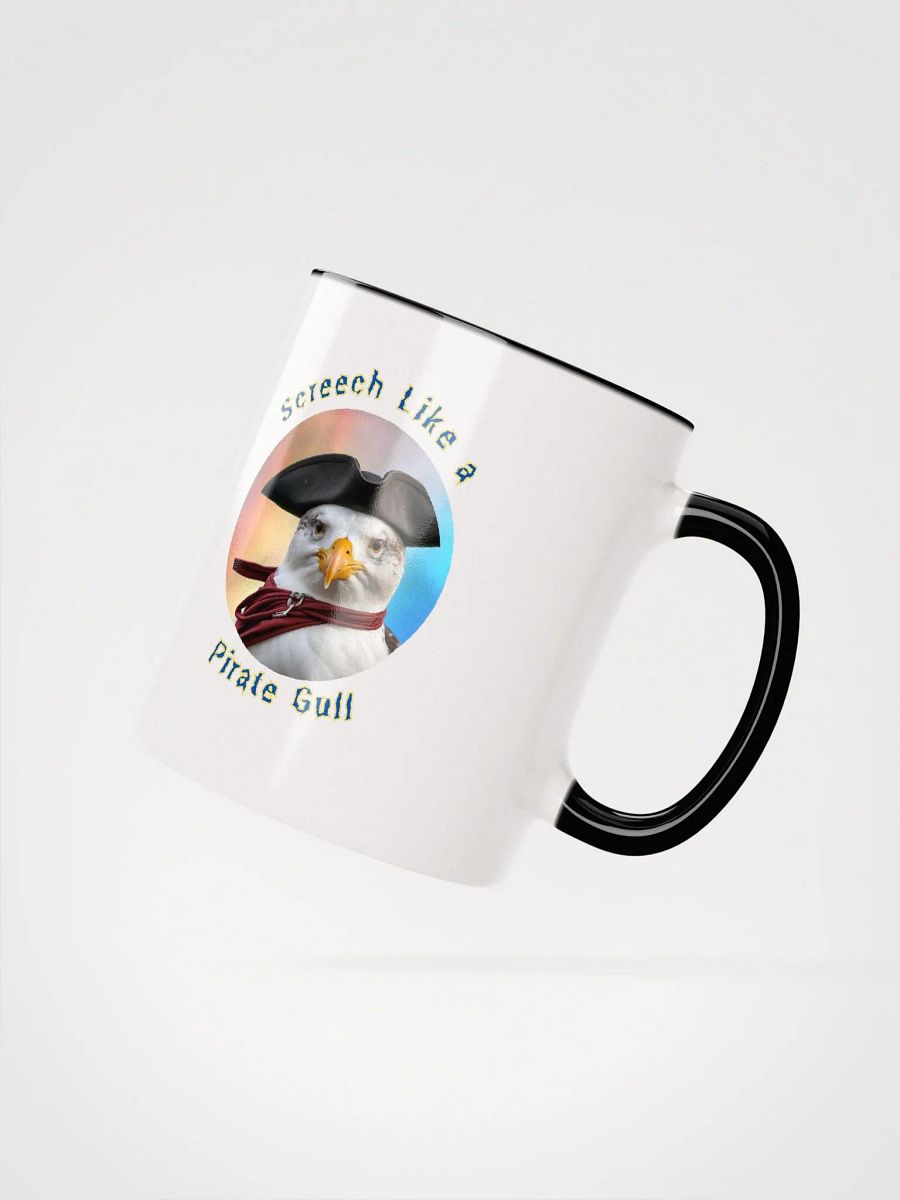 Screech Like a Pirate Gull Ceramic mug with coloured interior product image (16)