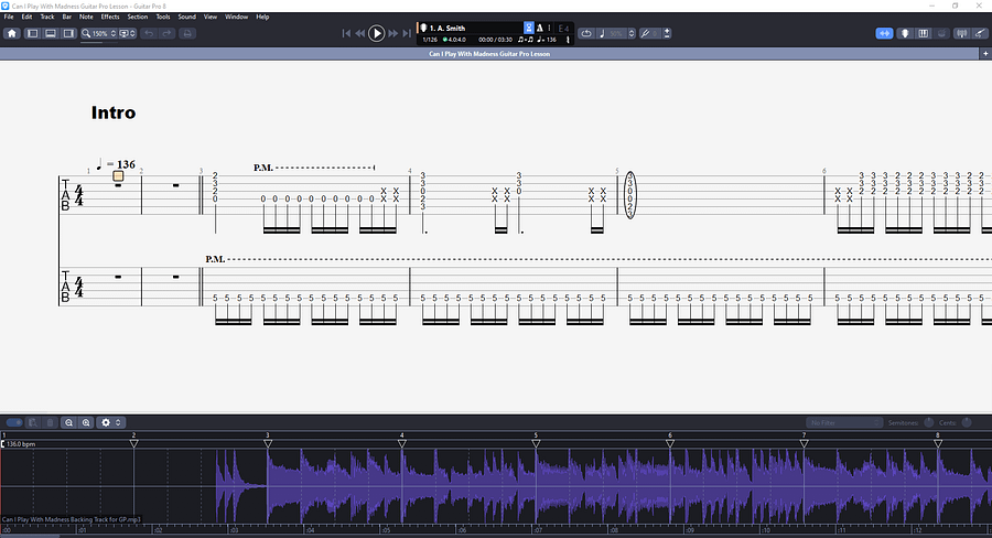 Can I Play With Madness? PDF TAB + Backing Track MP3 product image (3)
