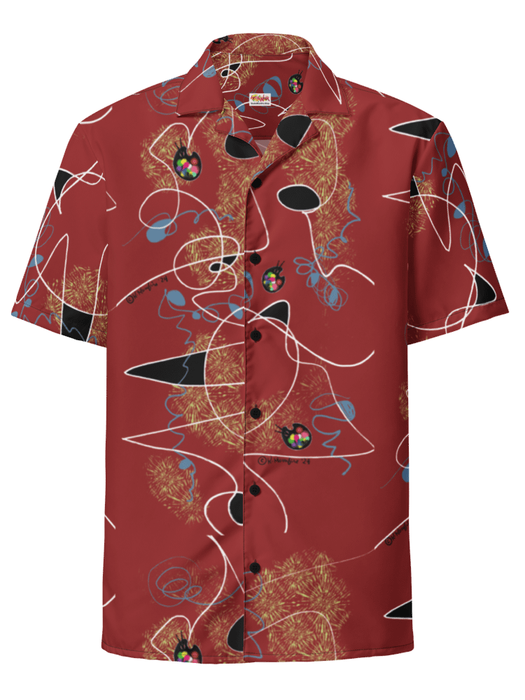 ScribbleWear #4 Unisex Hawaiian Style Shirt /Tomato product image (1)
