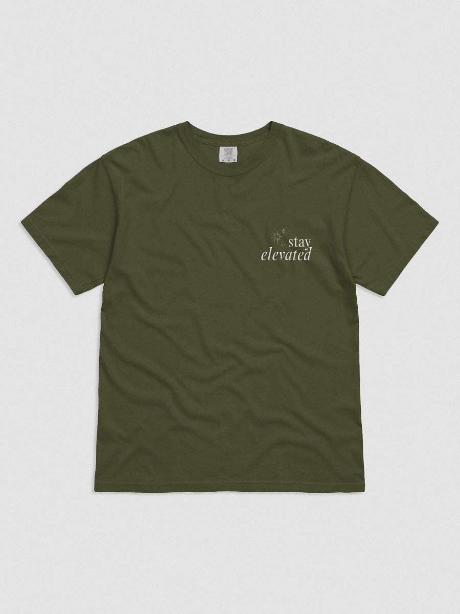 Stay Elevated Embroidered Tee (Dark) product image (1)