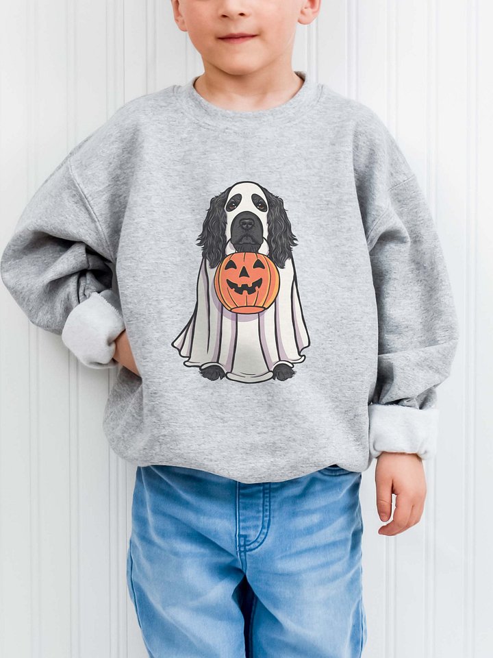 Halloween English Cocker Spaniel(Black) Youth Sweatshirt product image (1)