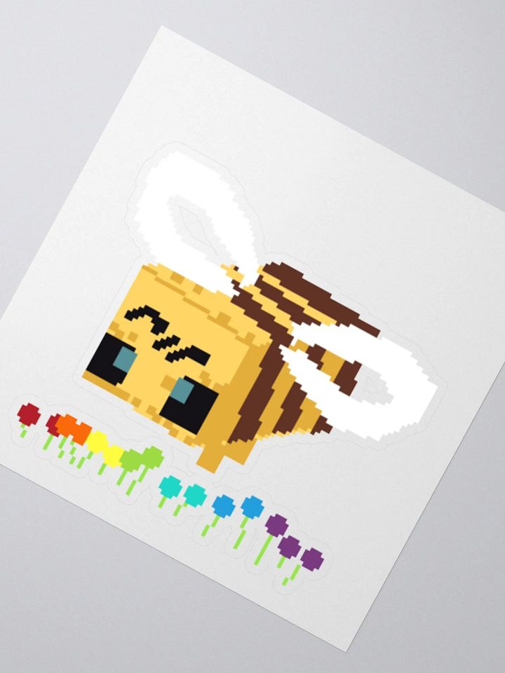 Minecraft bee sticker (rainbow) product image (2)