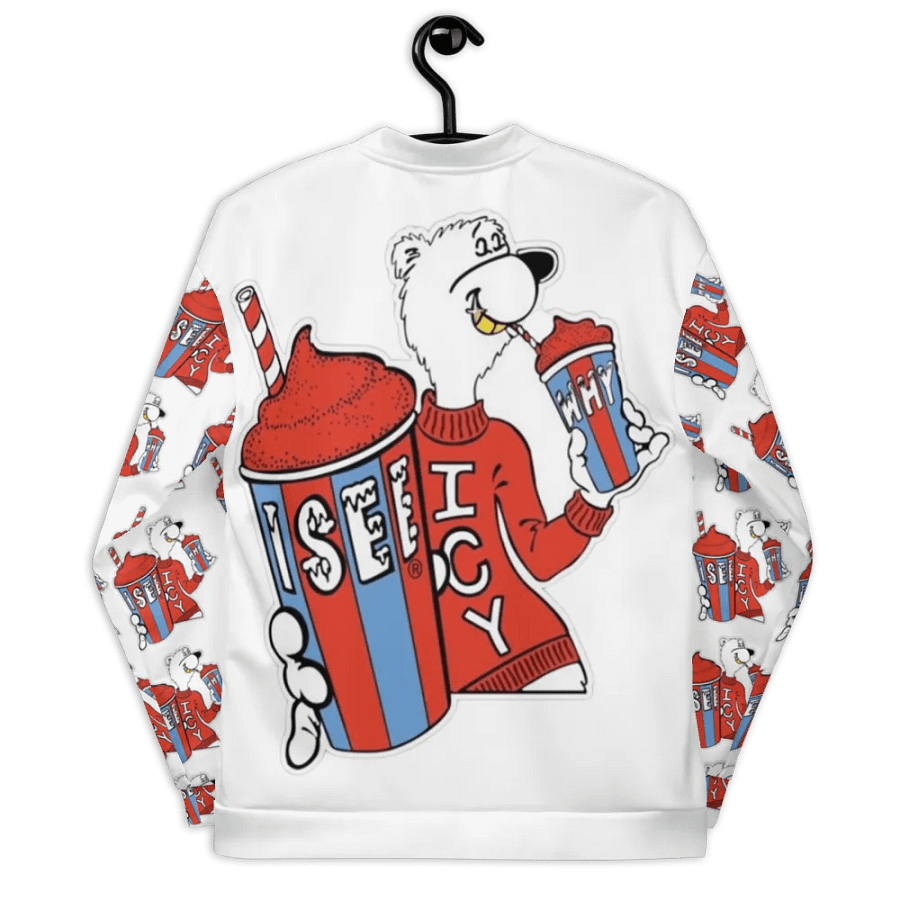 ISEEWHY BEAR PATTERN BOMBER product image (8)