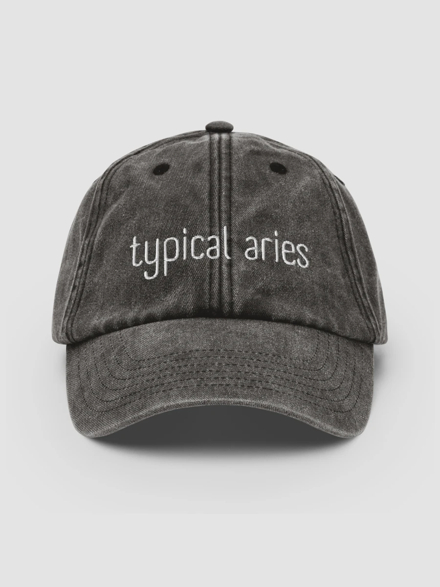 Typical Aries Black on Black Vintage Wash Dad Hat product image (1)