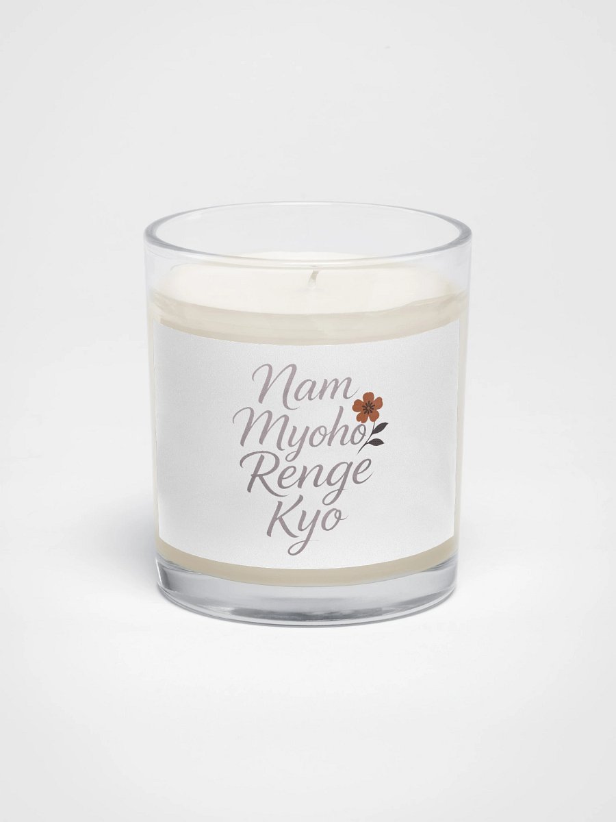 Nam Myoho Renge Kyo Soy Candle – Peaceful Glass Jar for Daily Chanting & Meditation product image (1)