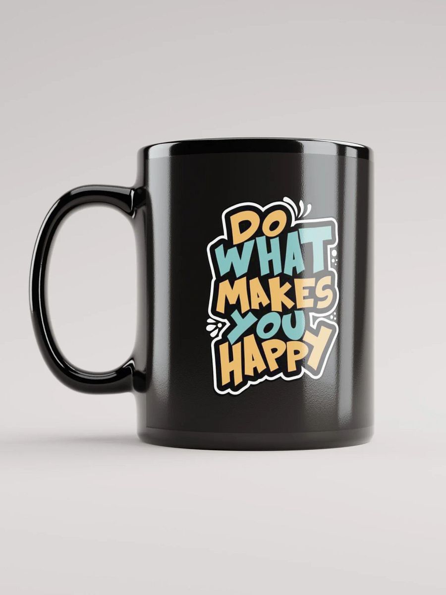 Happy Vibes Black Mug product image (6)