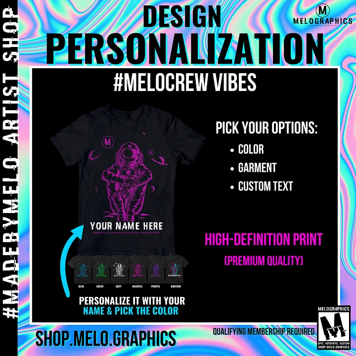 Creative Service: Design Personalization - #MeloCrew Vibes | #MadeByMELO product image (1)