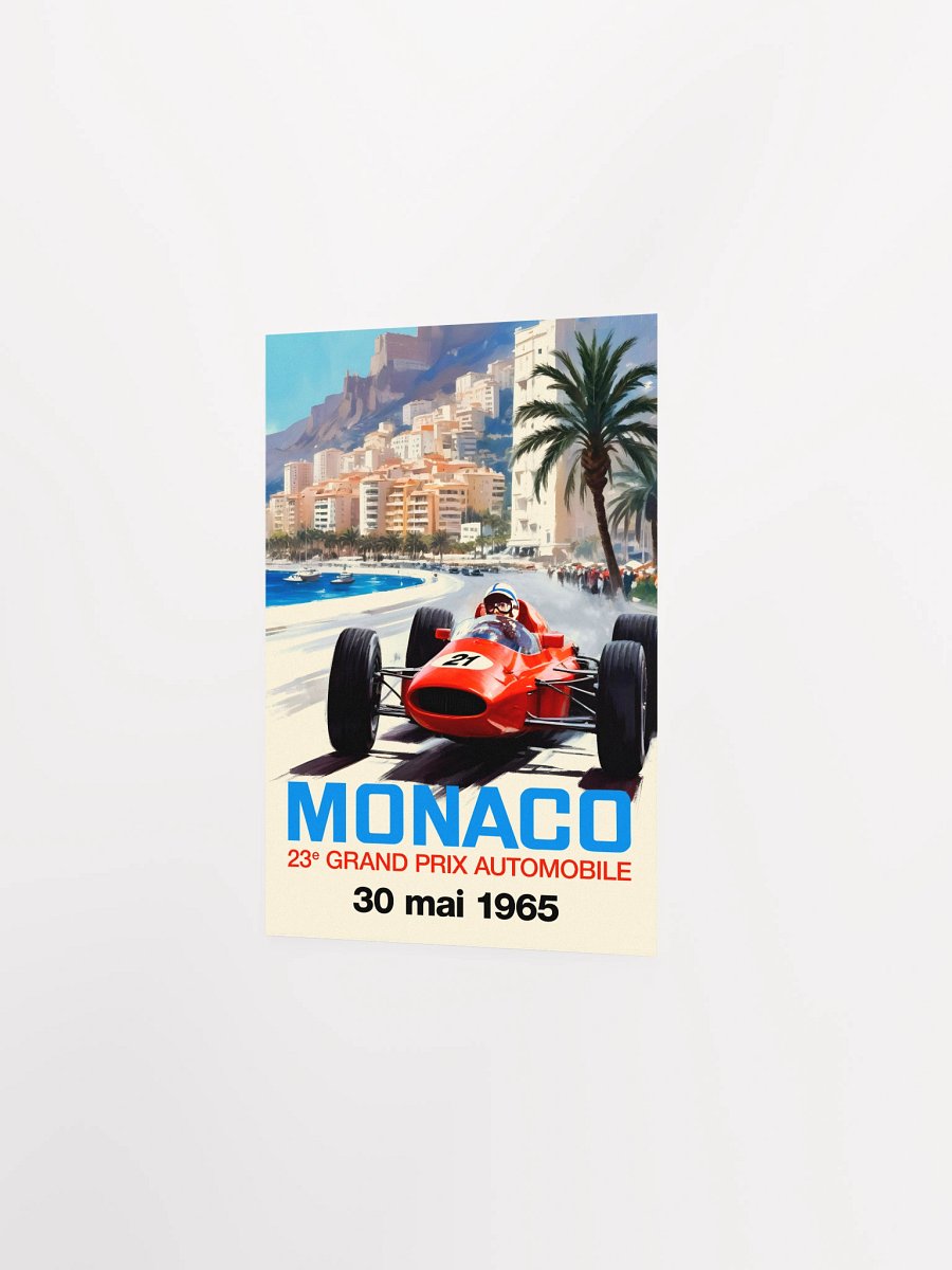 Monaco Grand Prix 1965 Poster — Vintage F1 Racing Wall Art, Retro Motorsport Print product image (7)