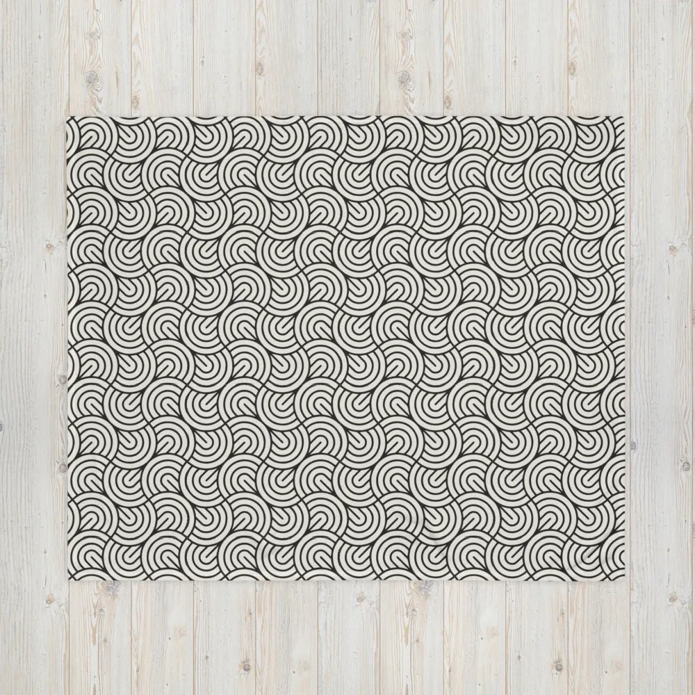 Monochrome Maze Throw Blanket product image (8)