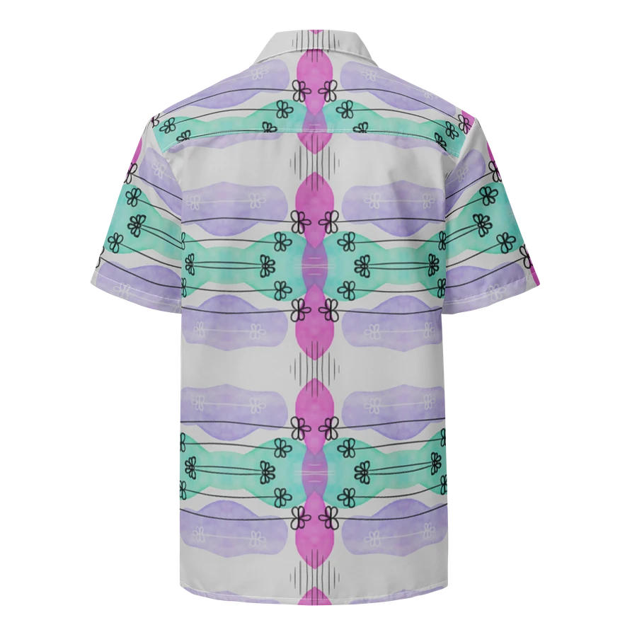 Hawaiian Style Shirt, Symmetric Blooms, Button Up product image (3)