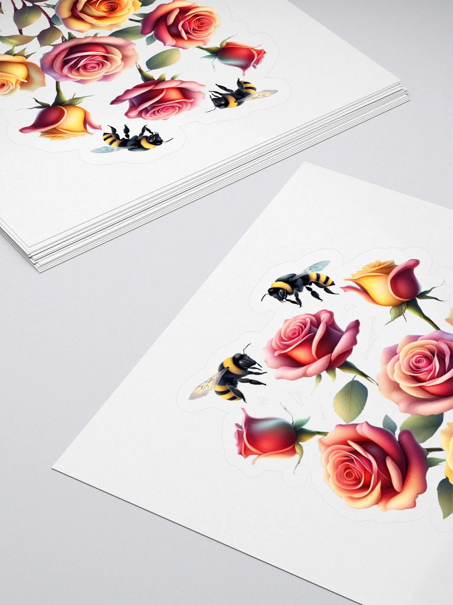 Honey Bees and Roses Graphical Design Sticker product image (4)