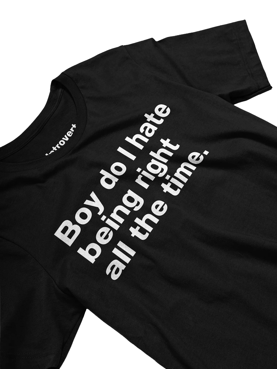 Boy do I hate being right all the time. Unisex T-Shirt product image (24)