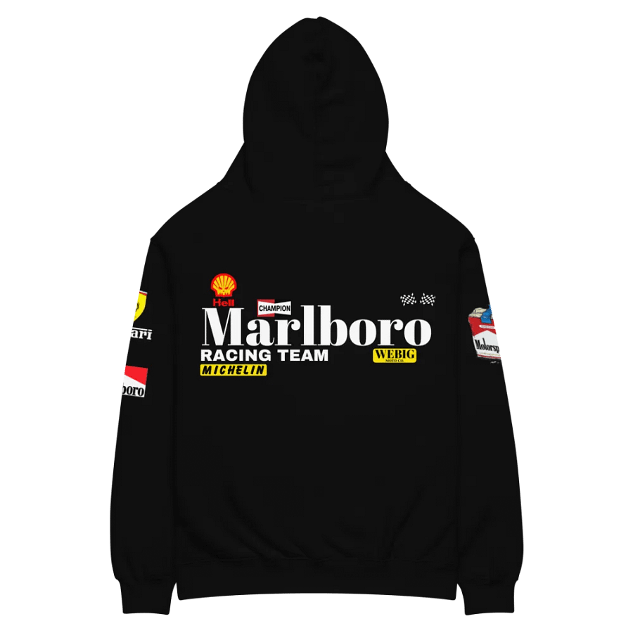 FERRARI MARLBORO Logo Unisex Oversized Black Hoodie product image (6)