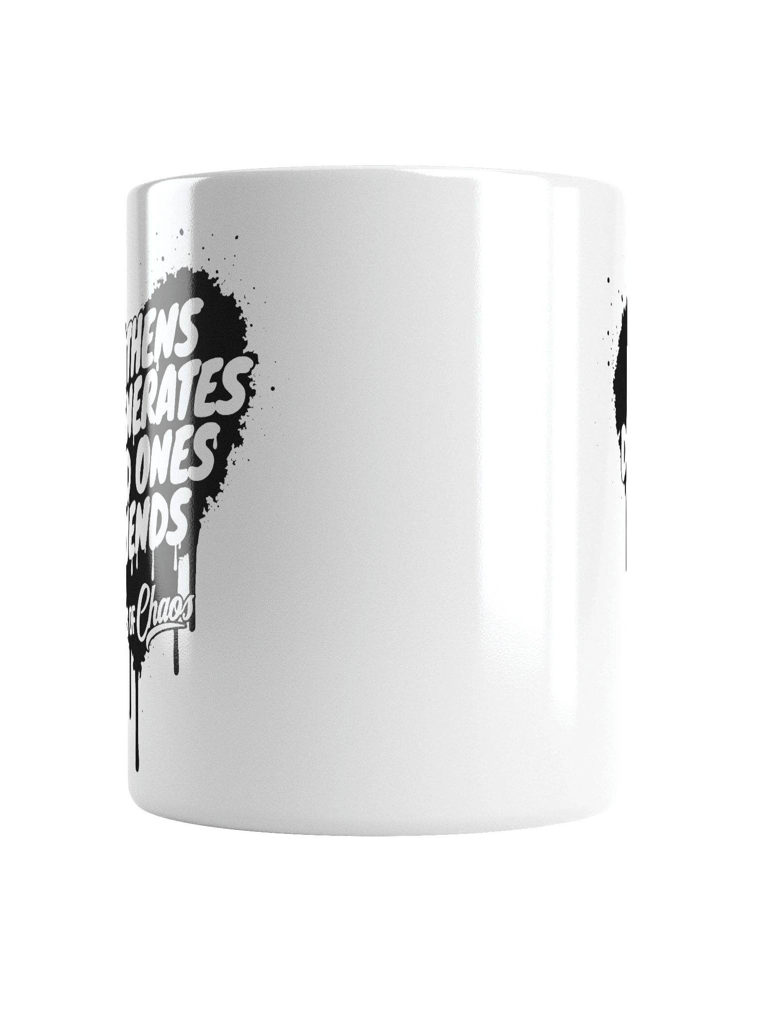 Heathens, Degenerates, Wild Ones, and Friends White Mug (Black Text) product image (6)