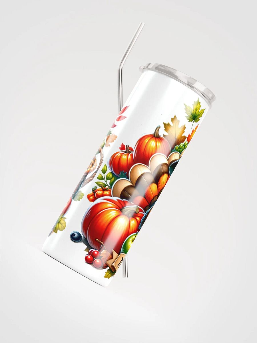 Happy Thanksgiving Turkey Festive Stainless Steel Tumbler product image (7)