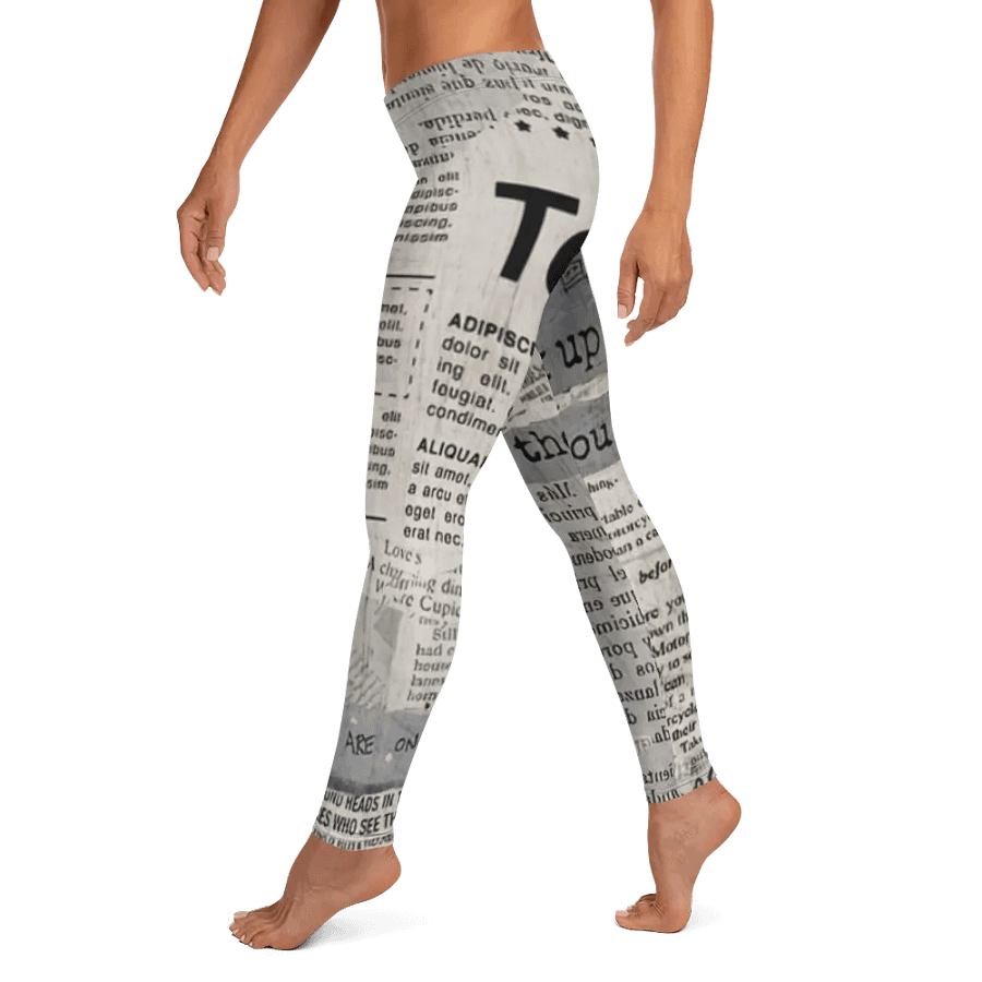 Leggings – Newspaper Style Print for Trendy & Unique Fashion product image (10)