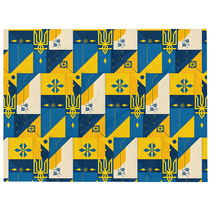 Cozy Ukrainian Trident Throw Blanket product image (1)