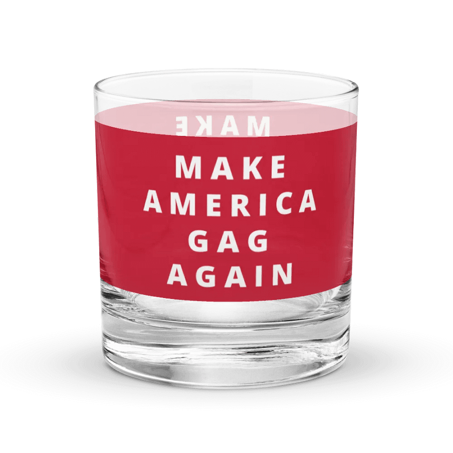 Make America Gag Again Red Chromatic Rocks Glass product image (3)