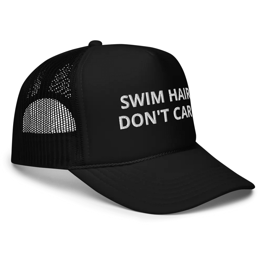 Swim Hair Don't Care - Funny Embroidered Hat Trucker Cap product image (5)
