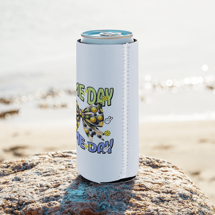Game Day Bow Pickleball Can Cooler Stylish Drink Protector product image (8)