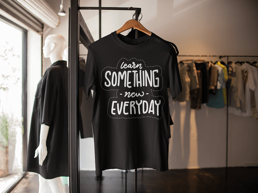 Learn Something New Everyday Black Unisex T-Shirt product image (2)