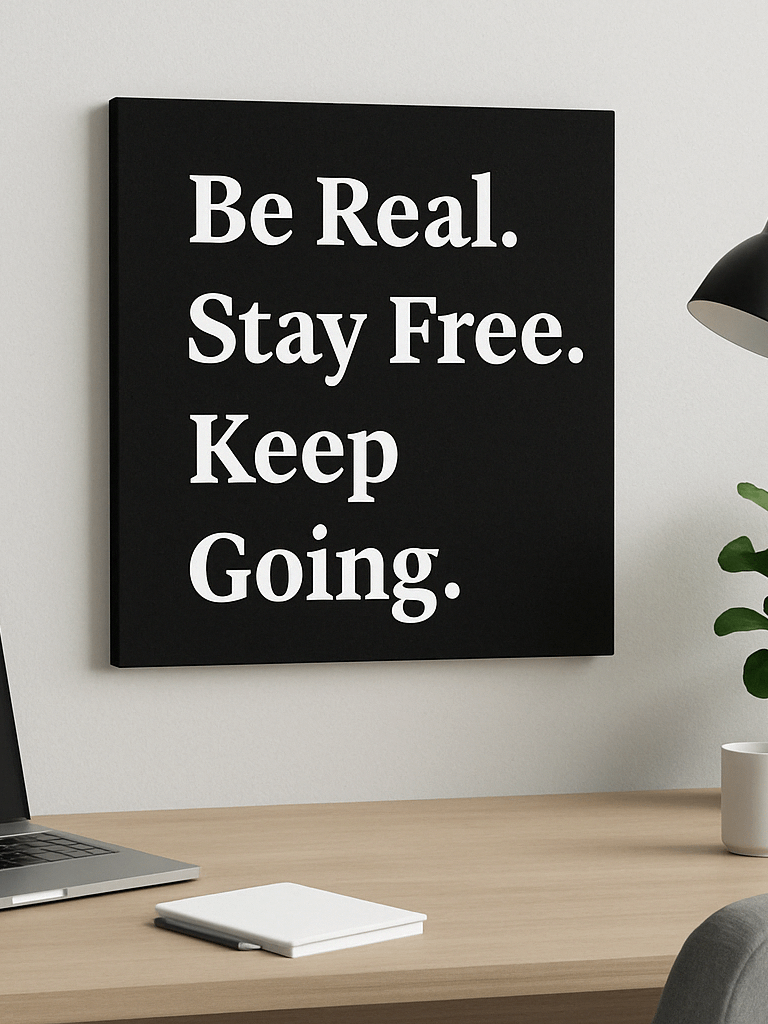 Keep Going – Be Real Canvas Print product image (3)