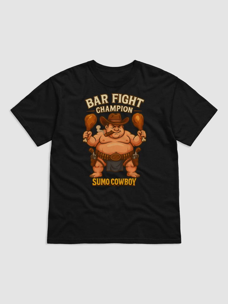 Sumo Cowboy Bar Fight Champion T-Shirt product image (3)