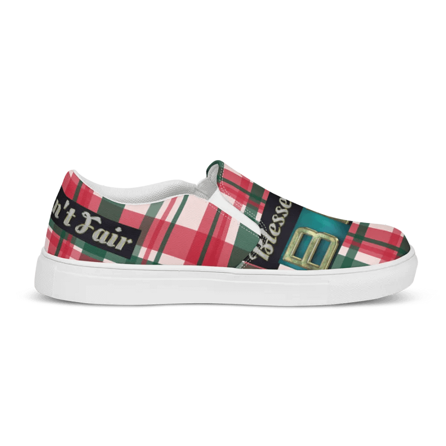 BBG Red and Green Plaid Women's Slip On product image (11)