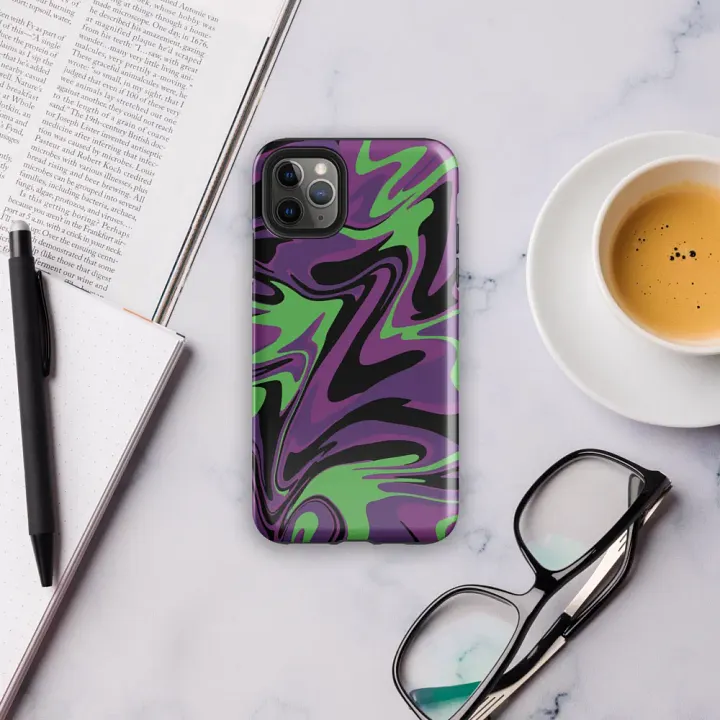 Purple Lime Swirl Tough Case for iPhone® product image (2)