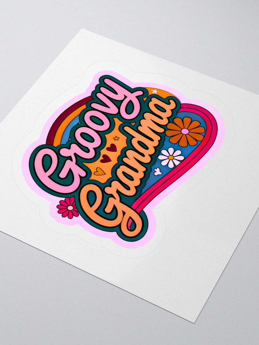 Groovy Grandma Retro Kiss Cut Sticker product image (7)