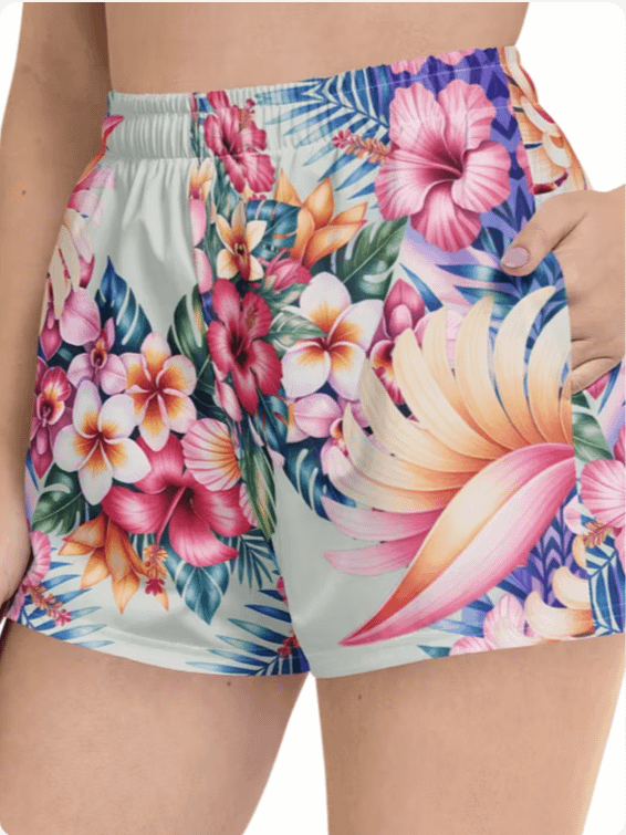Hawaiian flora-Athletic shorts product image (2)