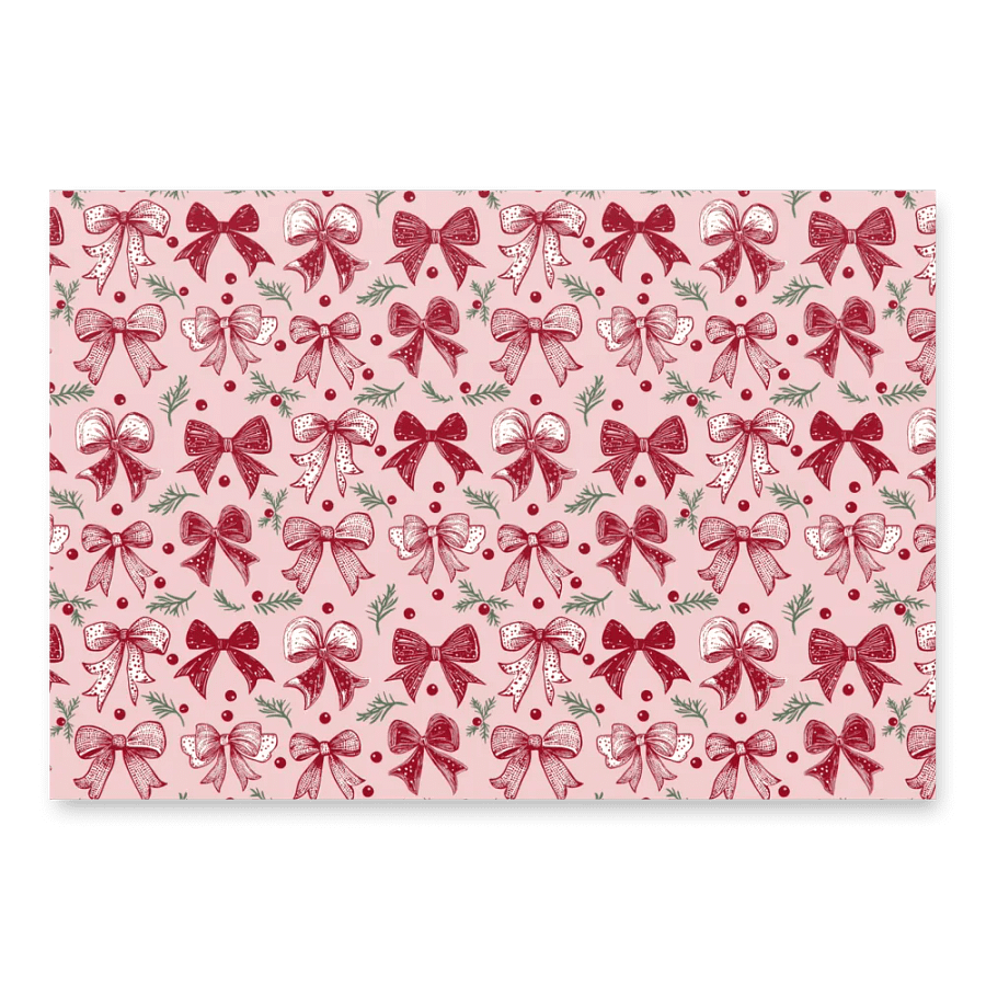 Vintage Coquette Christmas Bows Wrapping Paper product image (3)