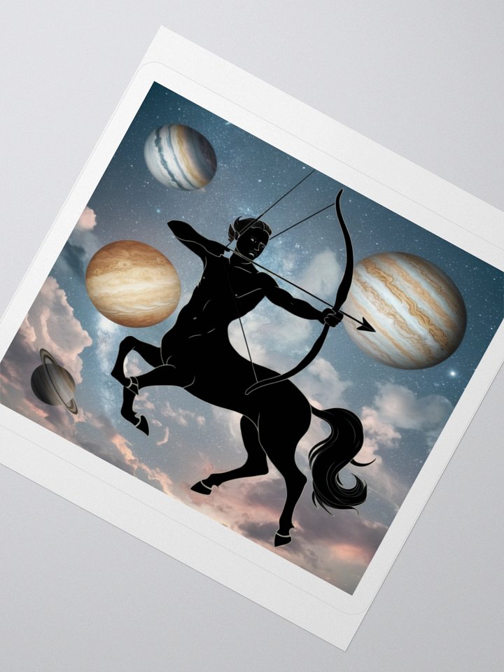 Exclusive Sagittarius Zodiac Sticker: Centaur Archer in Cosmic Sky - Perfect for Astrology Lovers and Gift-Giving! product image (4)