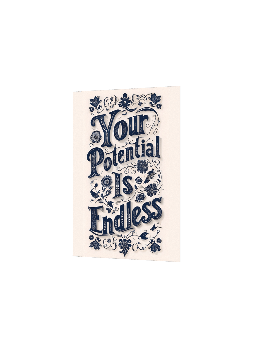 Your Potential Is Endless – Decorative Typography Beige Background Poster product image (2)