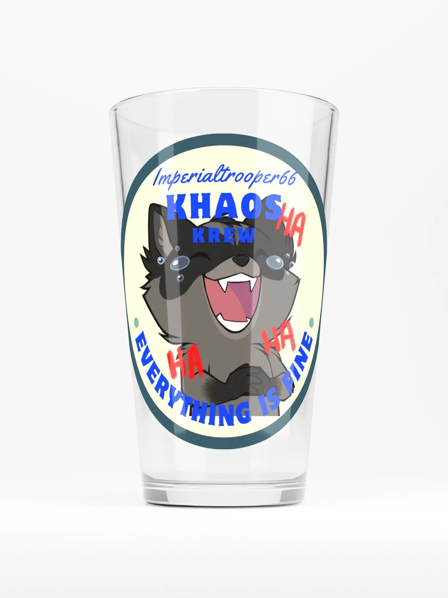 KHAOS KREW Laughing Pedro Pint Glass product image (1)