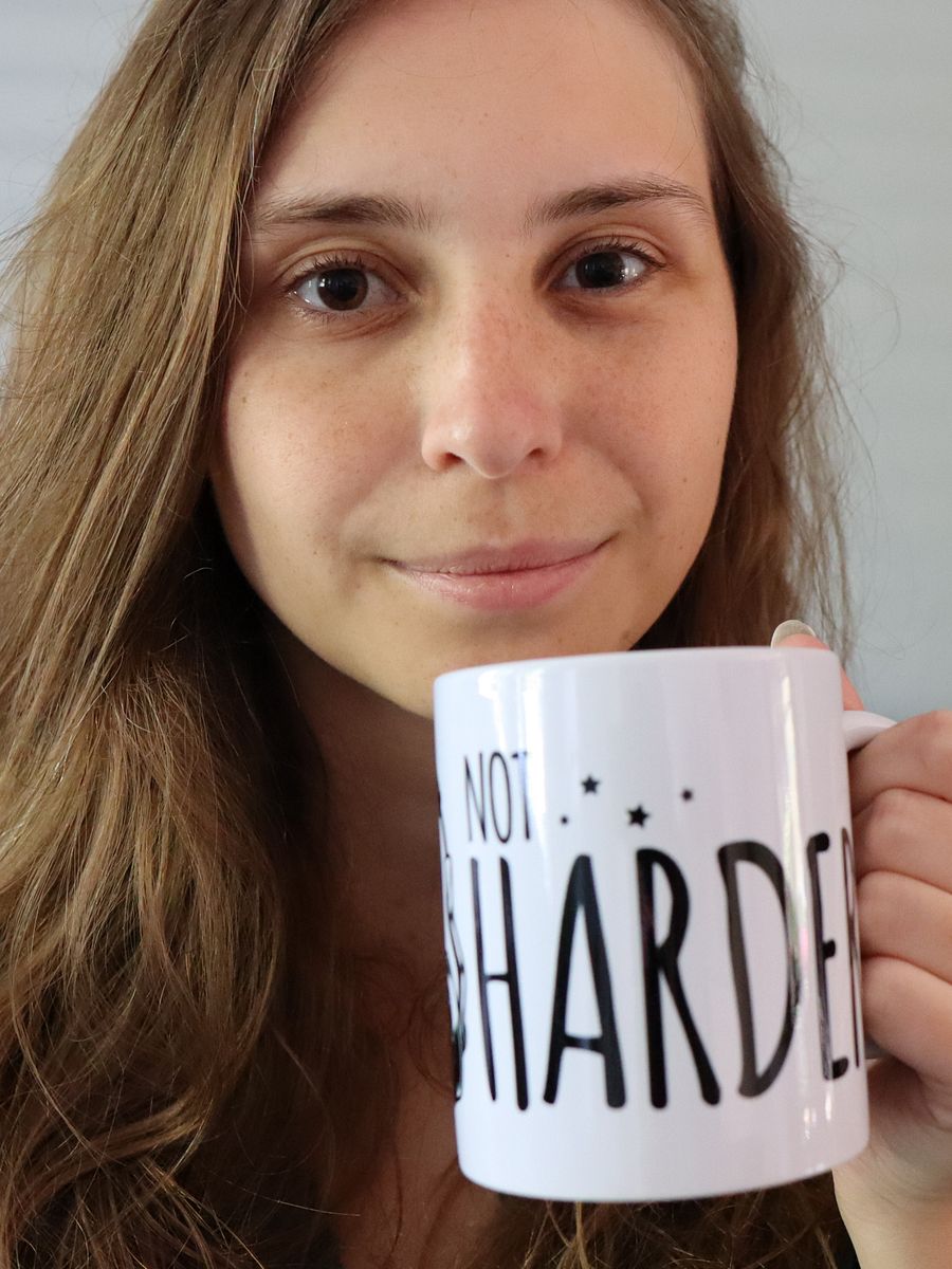 Stream Smarter Not Harder Mug Black Text product image (3)