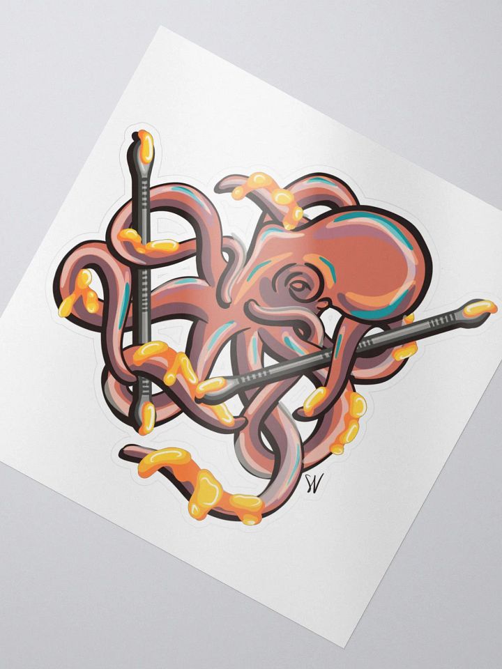 Dabbing Septopus Die Cut Sticker product image (1)