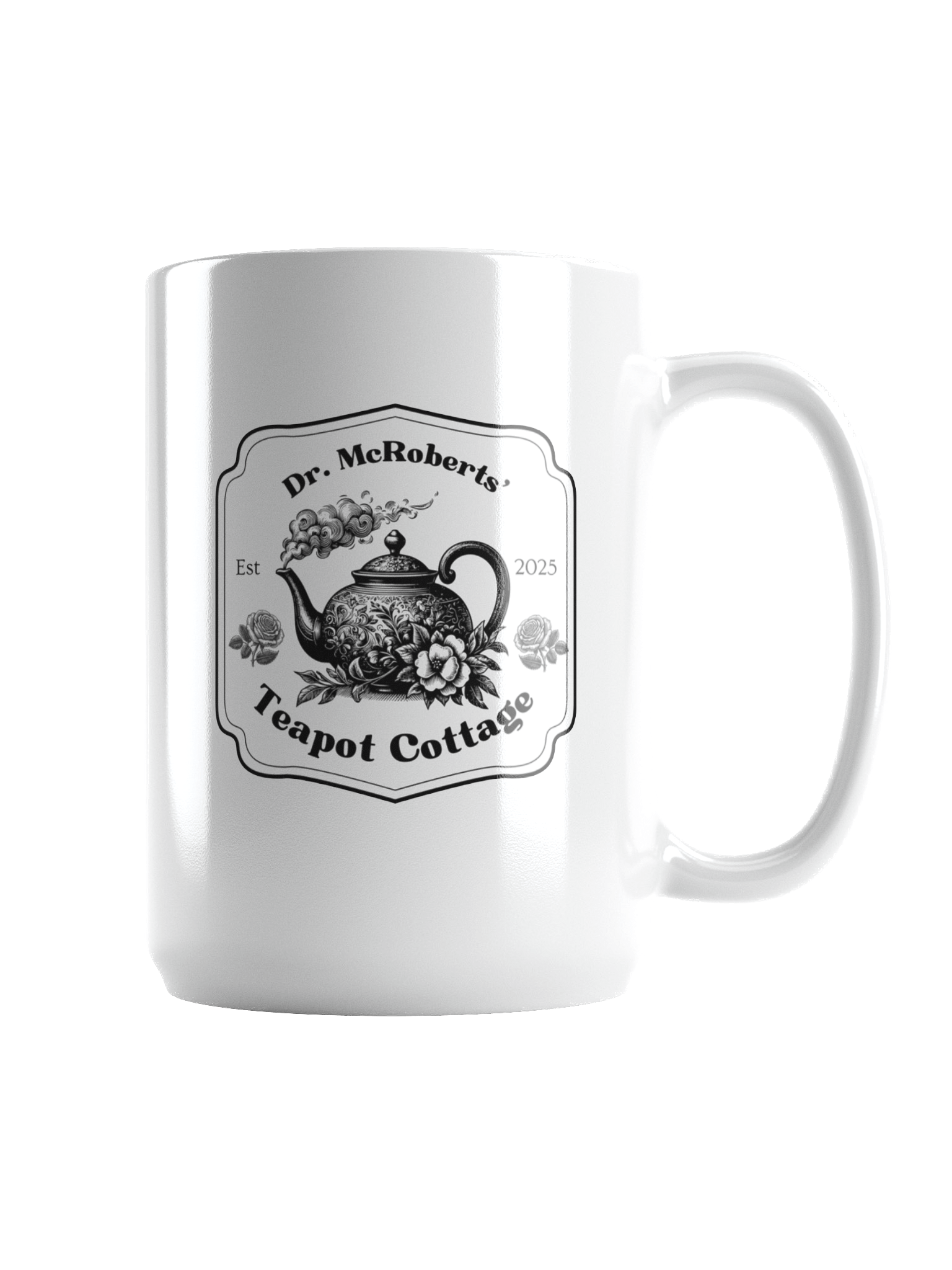 Mug (15 oz). Dr. McRoberts' Teapot Cottage product image (2)