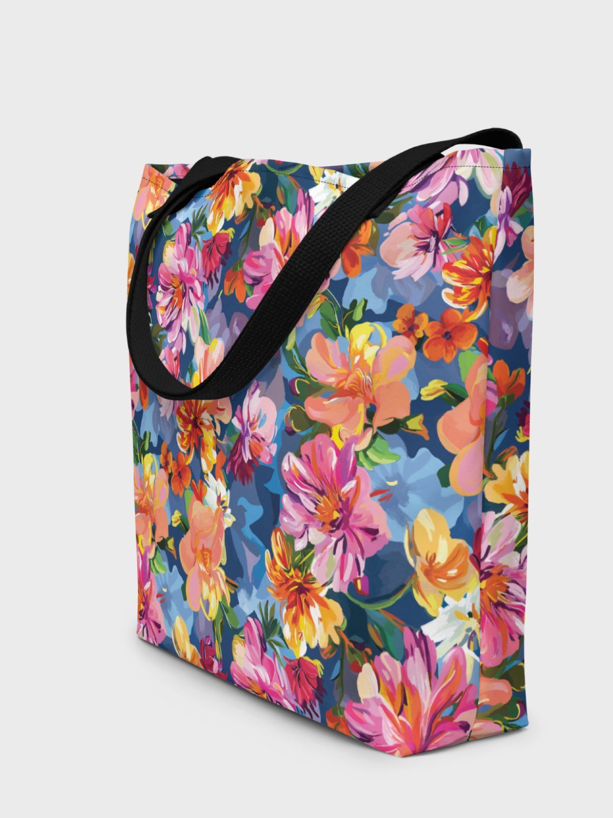 Large Tote Bag "Bold Abstract Florals" product image (2)