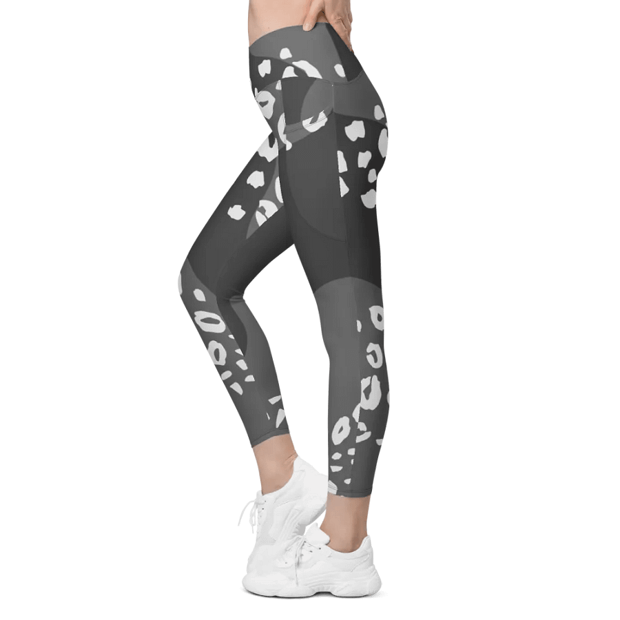 Flowing Grey Camo Leggings with Pockets product image (4)