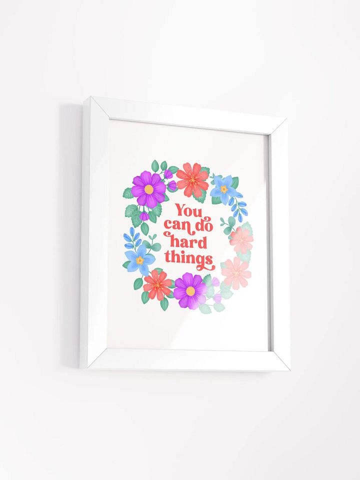 You can do hard things - Motivational Wall Art White product image (2)